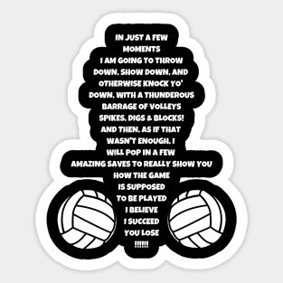 Best Gift Idea for a Volleyball Player Sticker